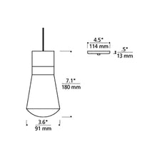 Load image into Gallery viewer, Alva LED Pendant Light - line drawing.
