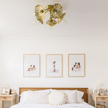 Load image into Gallery viewer, Alyssa 5-Light Semi-Flush Mount Ceiling Light in bedroom.
