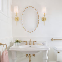 Load image into Gallery viewer, Amherst Wall Light in bathroom.
