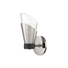 Load image into Gallery viewer, Angie Wall Light in Polished Nickel / Black/1-Light.
