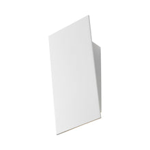 Load image into Gallery viewer, Angled Plane LED Outdoor Wall Light in Small/Textured White/Uplight.
