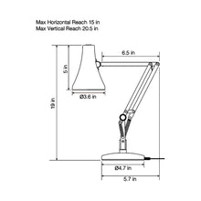 Load image into Gallery viewer, 90 Mini Mini Desk Lamp - line drawing.
