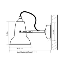 Load image into Gallery viewer, Original 1227 Wall Light - line drawing.
