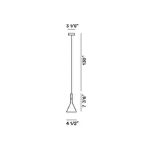 Load image into Gallery viewer, Aplomb Pendant Light - line drawing.
