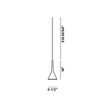 Load image into Gallery viewer, Aplomb Outdoor LED Pendant Light - line drawing.
