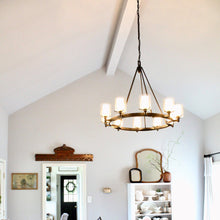 Load image into Gallery viewer, Arcadia Chandelier in living room.

