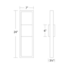 Load image into Gallery viewer, Archetype Outdoor LED Wall Light - line drawing.
