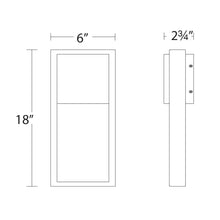 Load image into Gallery viewer, Archetype Outdoor LED Wall Light - line drawing.
