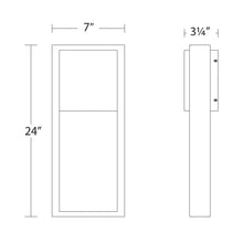 Load image into Gallery viewer, Archetype Outdoor LED Wall Light - line drawing.
