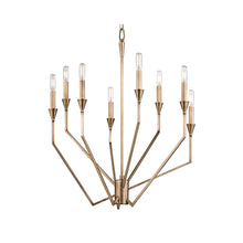 Load image into Gallery viewer, Archie Chandelier in Aged Brass.
