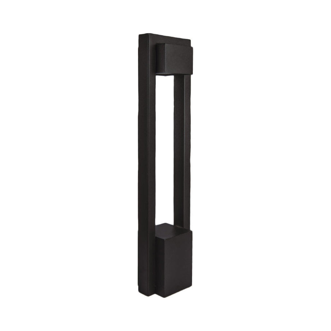 Archtype LED Bollard in Black/Aluminum.
