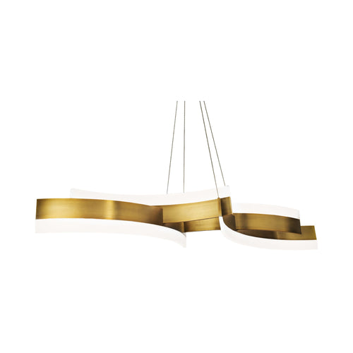 Arcs LED Pendant Light in Gold.