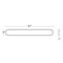 Load image into Gallery viewer, Argo LED Bath Vanity Light- line drawing.
