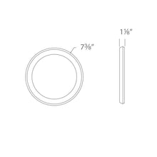 Load image into Gallery viewer, Argo LED Flush Mount Ceiling Light- line drawing.
