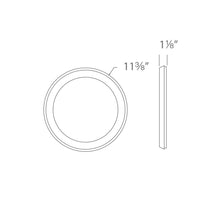 Load image into Gallery viewer, Argo LED Flush Mount Ceiling Light- line drawing.
