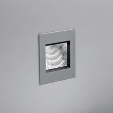 Load image into Gallery viewer, Aria Recessed Outdoor LED Wall Light in Grey (3000K).
