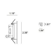 Load image into Gallery viewer, Aria Recessed Outdoor LED Wall Light - line drawing.
