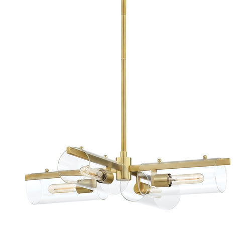 Ariel Chandelier in Brass.