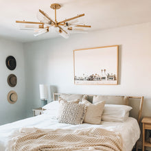 Load image into Gallery viewer, Ariel Chandelier in bedroom.
