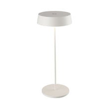 Load image into Gallery viewer, Alessandro Volta LED Portable Battery Table Lamp in White.
