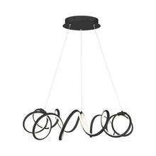 Load image into Gallery viewer, Alexander LED Chandelier in Museum Black.

