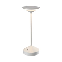 Load image into Gallery viewer, Benjamin Franklin LED Portable Battery Table Lamp in White.
