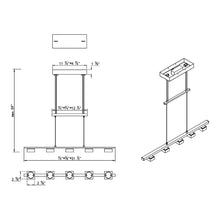 Load image into Gallery viewer, Brooklyn LED Pendant Light - line drawing.
