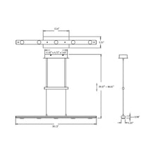 Load image into Gallery viewer, Cavallo LED Pendant Light - line drawing.
