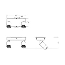 Load image into Gallery viewer, Cayman LED Ceiling /Wall Light - line drawing.

