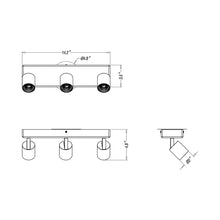 Load image into Gallery viewer, Cayman LED Ceiling /Wall Light - line drawing.

