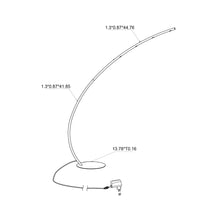 Load image into Gallery viewer, Columbus LED Arch Floor Lamp - line drawing.
