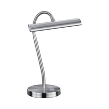 Load image into Gallery viewer, Curtis LED Desk Lamp in Satin Nickel.

