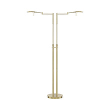 Load image into Gallery viewer, Dessau Turbo LED Floor Lamp in Satin Brass (Double).
