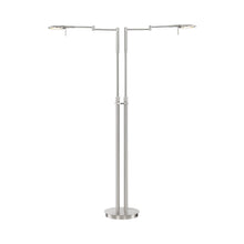 Load image into Gallery viewer, Dessau Turbo LED Floor Lamp in Satin Nickel (Double).
