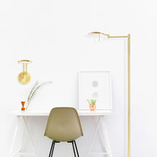 Load image into Gallery viewer, Dessau Turbo LED Floor Lamp in office.
