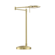 Load image into Gallery viewer, Dessau Turbo LED Table Lamp in Satin Brass.
