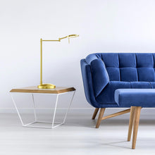 Load image into Gallery viewer, Dessau Turbo LED Table Lamp in living room.
