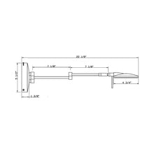 Load image into Gallery viewer, Dessau Turbo LED Wall Light - line drawing.
