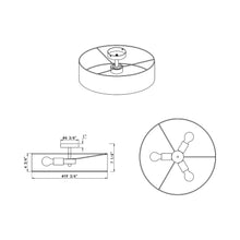 Load image into Gallery viewer, Grannus Semi Flush Mount Ceiling Light - line drawing.
