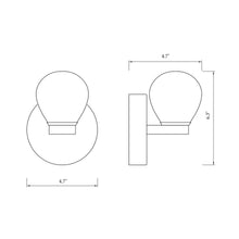 Load image into Gallery viewer, H2O Bulb LED Bath Light - line drawing.
