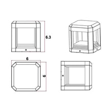 Load image into Gallery viewer, Logone LED Wall / Post Light - line drawing.
