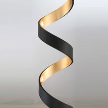 Load image into Gallery viewer, Spiral LED Floor Lamp in Detail.
