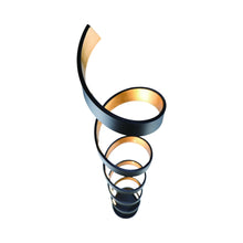 Load image into Gallery viewer, Spiral LED Floor Lamp in Detail.
