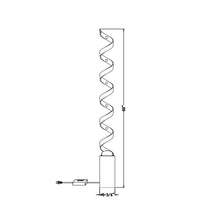 Load image into Gallery viewer, Spiral LED Floor Lamp - line drawing.
