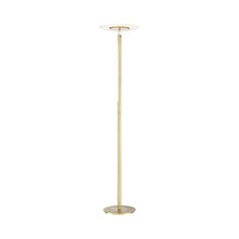 Load image into Gallery viewer, Tampa LED Floor Lamp in Satin Brass (Single Pole).
