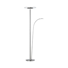 Load image into Gallery viewer, Tampa LED Floor Lamp in Satin Nickel (Double Pole).
