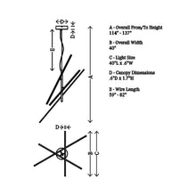 Load image into Gallery viewer, Tiriac LED Pendant Light - line drawing.
