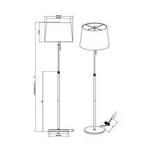 Load image into Gallery viewer, X3 Floor Lamp - line drawing.

