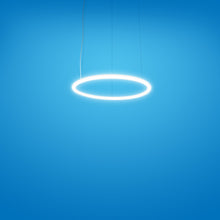 Load image into Gallery viewer, Alphabet of Light LED Circular Suspension Light in Detail.
