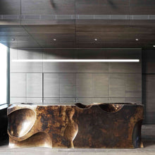Load image into Gallery viewer, Alphabet of Light LED Linear Suspension Light in office.
